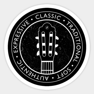 Classical Guitar Vibes. Dark Edition Sticker